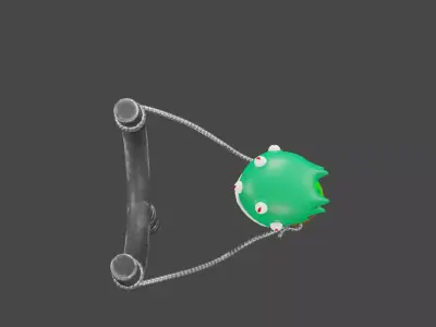 Alien Slingshot Low-poly 3D model