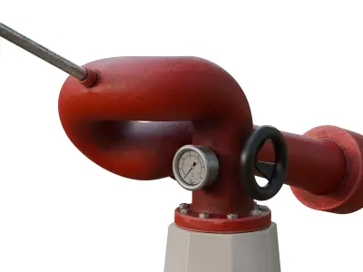 Water cannon  coast guard  water gun firefighter fire  3D model