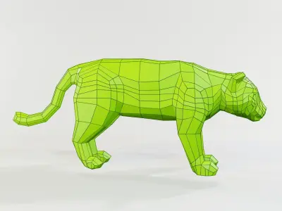 Jaguar animal Low-poly 3D model
