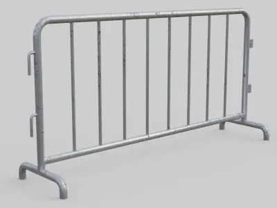 Road Safety Barrier 1 Low-poly 3D model