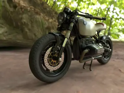 Motorcycle 3D model Low-poly 3D model