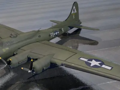 Boeing B-17E Fortress 3D model