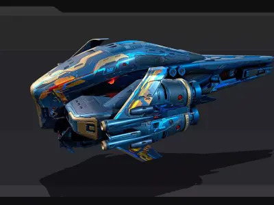 BB5 - GUARDIAN Cruiser Low-poly 3D model