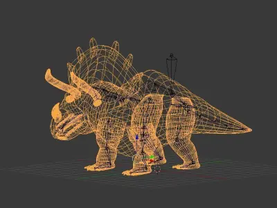 Triceratops - Dinosaur - Rigged Free low-poly 3D model