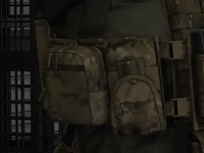 Crye GP Pouch 6x6x3 Low-poly 3D model