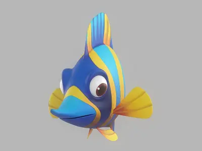 Cartoon Fish 24 Low-poly 3D model