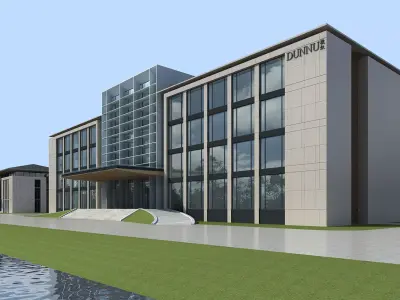 3Dmax fashion city commercial square building 336 3D model