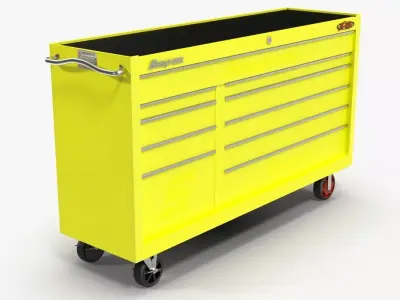 Tool Storage Yellow Low-poly 3D model
