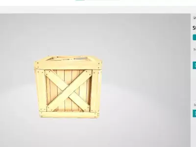Next-Gen Low Poly Wooden Crate - Game Ready Low-poly 3D model