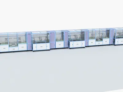 Industrial Equipment 19-Automatic Processing Production Line 3D model
