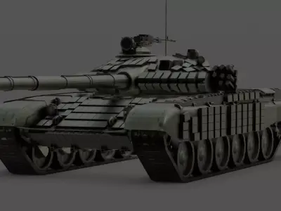 T-72AB Soviet MBT - Cold War Tank 3D Model Low-poly 3D model