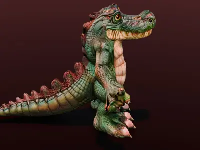 Dinodragon Toy 3D Model  Low-poly 3D model