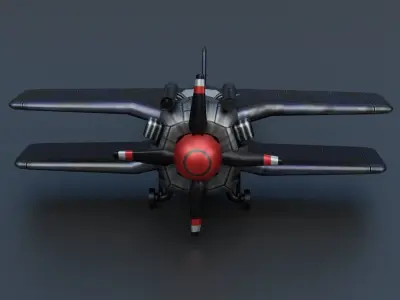 Airplane low-poly Low-poly 3D model