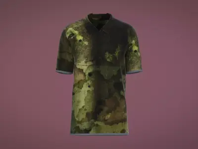 Military Outfit - T-shirt Low-poly 3D model shop