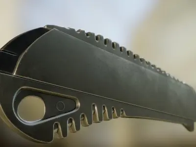 Box Cutter Lowpoly Aluminum Version - Gameready - PBR Textures Low-poly 3D model