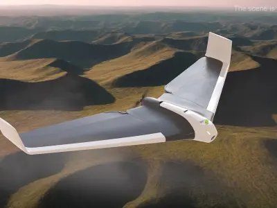 UAV Control Station with Drone 3D model