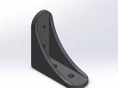 Plastic Shelf Bracket 3D print model 3D print model