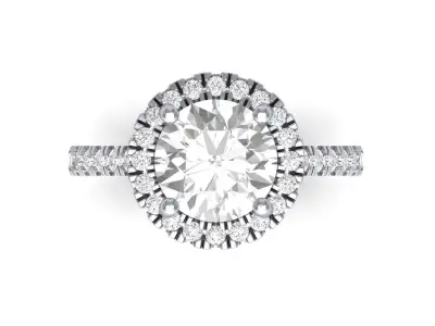 Art Deco Engagement  Ring 3D print model