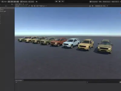 SUV Pack  Low Poly Game Ready Low-poly 3D model