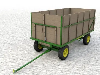 John Deere 953 Wagon 1944 3D model