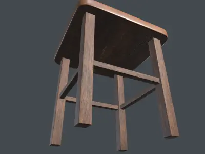 Chair Grunderzeit Classical Style 02 Low-poly 3D model