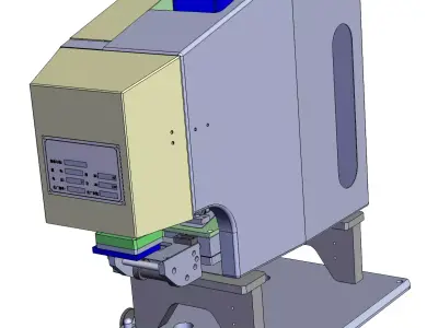 Semi-automatic high-precision flat labeling machine 3D model