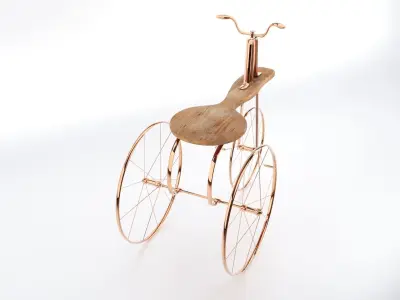 Antique tricycle 3D model