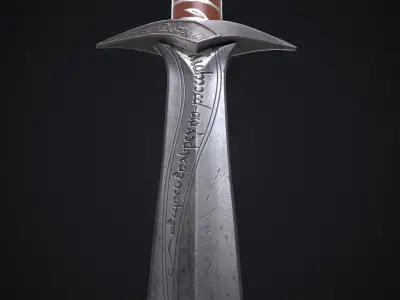 Sting Sword from The Lord of the Rings Movie Low-poly 3D model