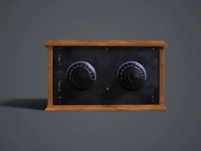 Vintage Radio - ASA 3 Free low-poly 3D model