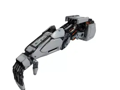 Cybernetic Arm Exposed Wiring 3D model