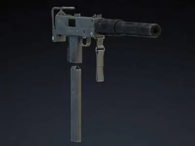 MAC 10 Low Poly Low-poly 3D model purchase