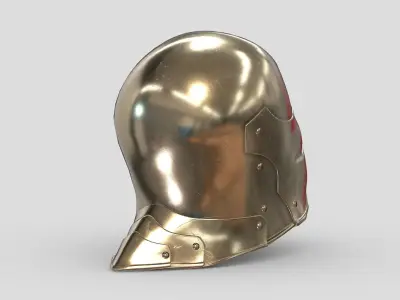 Medieval Helmet 10 Low Poly PBR Realistic Low-poly 3D model