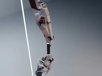 3D Sci-fi bow Low-poly 3D model