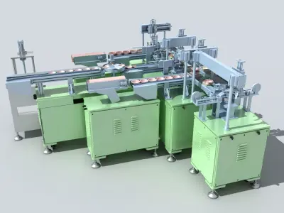 Industrial Equipment 10 - Aluminum Foil Cup Packaging  3D model
