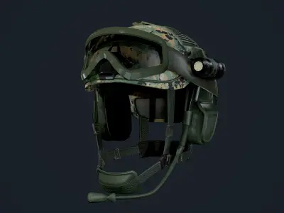 Military Helmet Game Ready Low-poly 3D model purchase