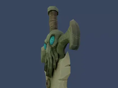 Stylized Dagger Low Poly Hand Painted Low-poly 3D model