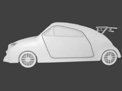Concept Race Car Free low-poly 3D model
