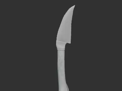 Stone knife Low-poly 3D model