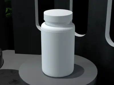 Protein Nutrition Plastic Jar  Free low-poly 3D model