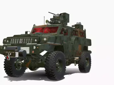 mrap 4x4  Low-poly 3D model