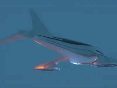 Futuristic Aircraft D 1 3D model