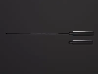 Police Metal Stick 3D Model Low-poly 3D model