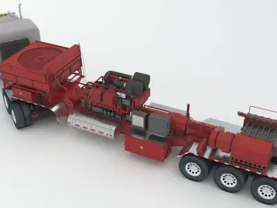 Fracking Pumper Unit 3D model