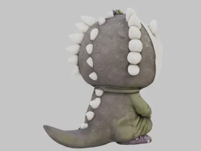 Cozy Dino Low-poly 3D model