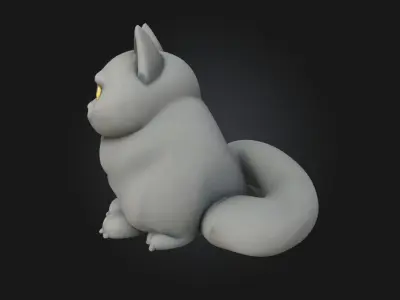 Grumpy Cat Animation  Stylized Feline Character  3D model