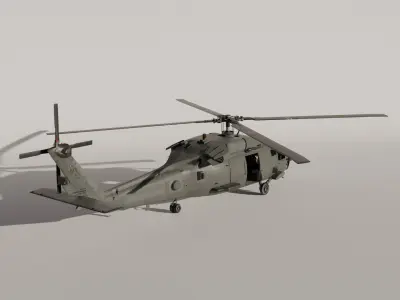 Seahawk Helicopter 3D Model 3D model