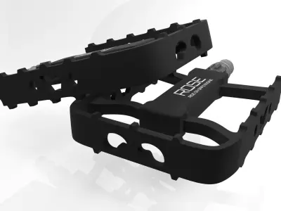 ROSE MTB CNC Pedal Black Low-poly 3D model Low-poly 3D model