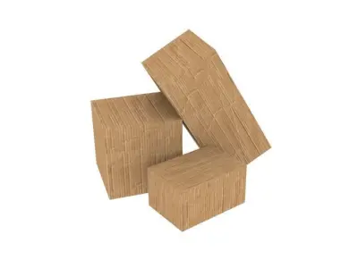 Carton boxes Free low-poly 3D model