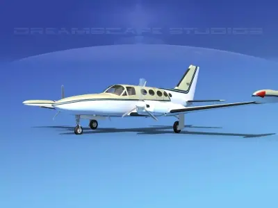 Cessna 414 Chancellor V02 3D model