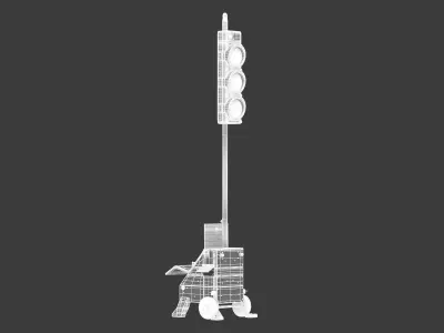 Portable Traffic Light 3D model